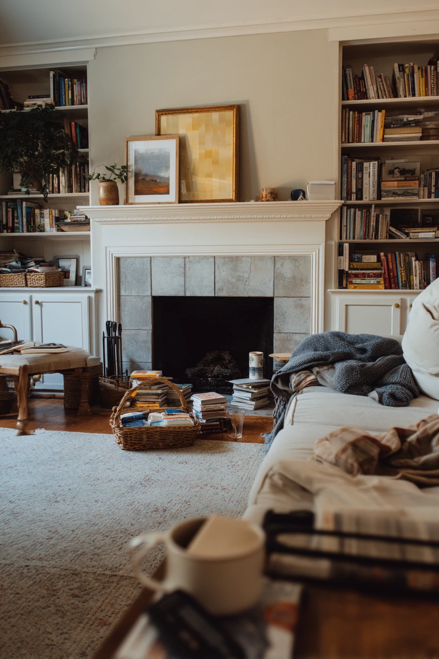 Weekend Reset Around the Fireplace