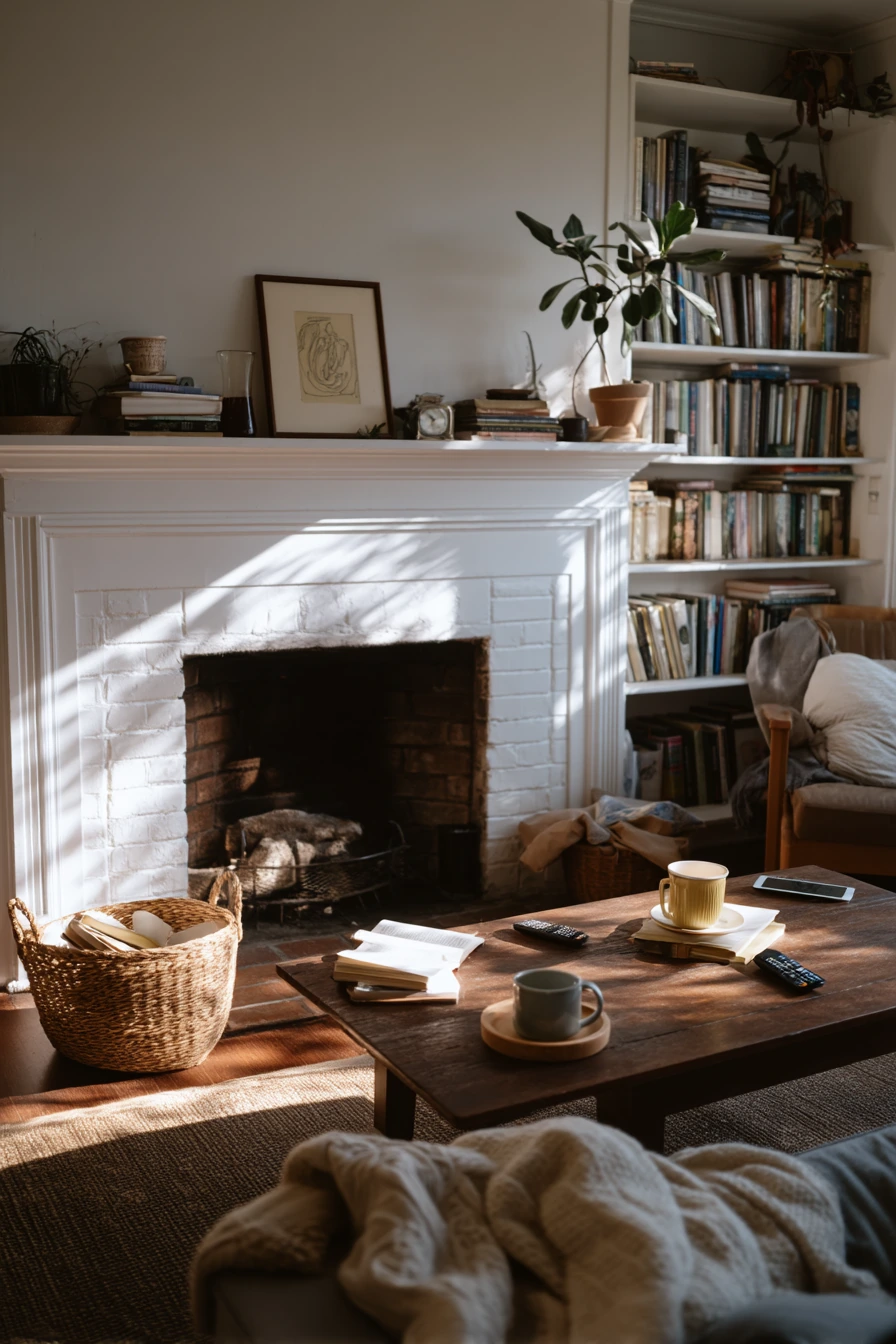 Weekend Reset Around the Fireplace