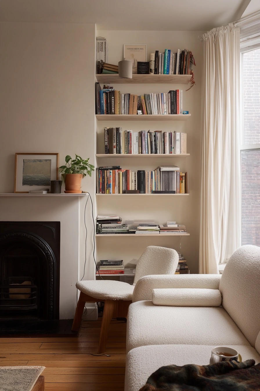 Compact Apartment Fireplace Wall