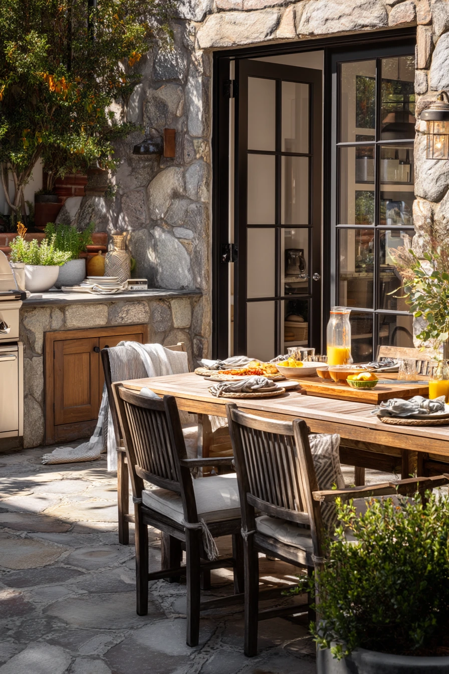 5. Flagstone Patio With Grill and Weekend Hosting Setup