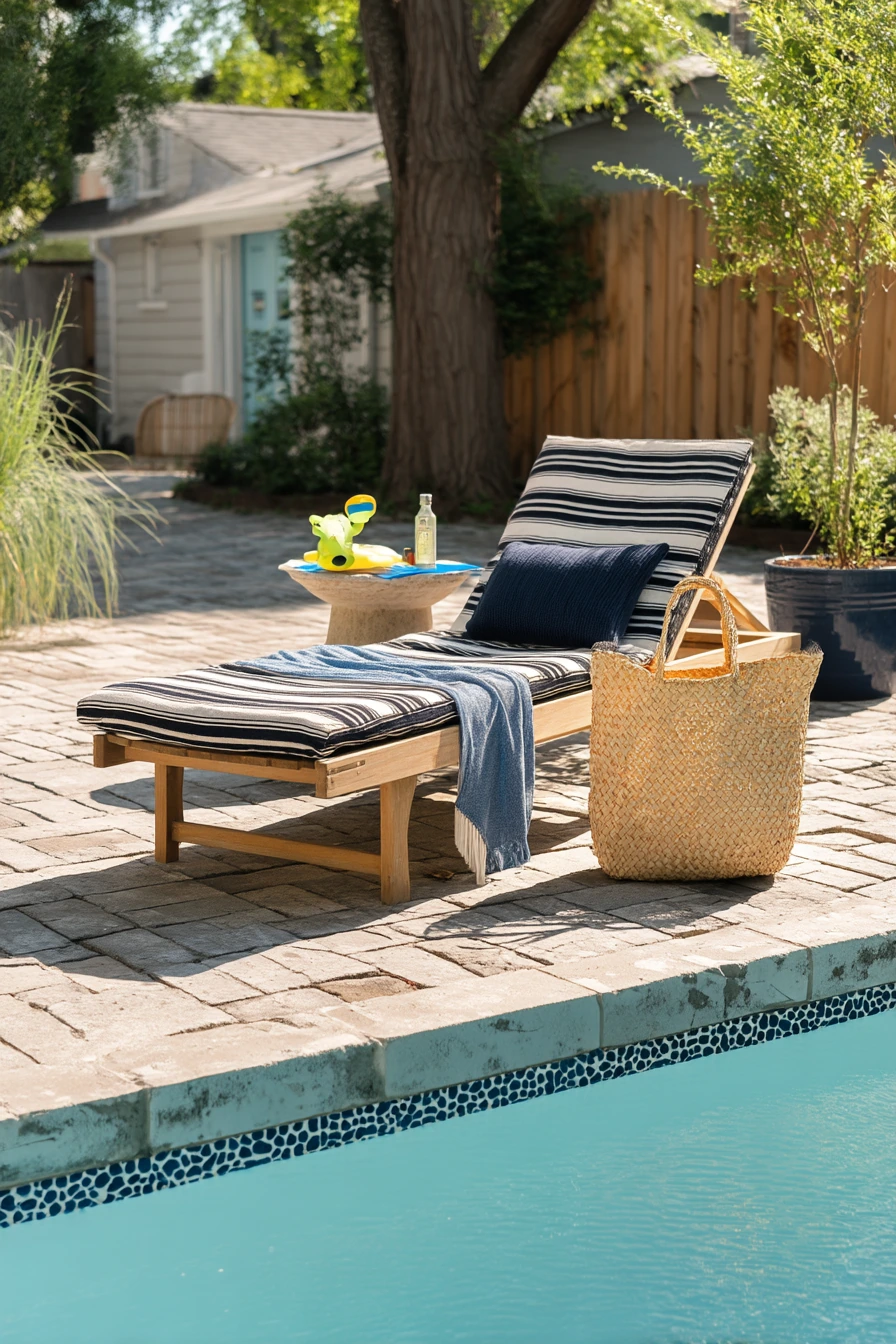 7. Poolside Flagstone Patio for Summer Living