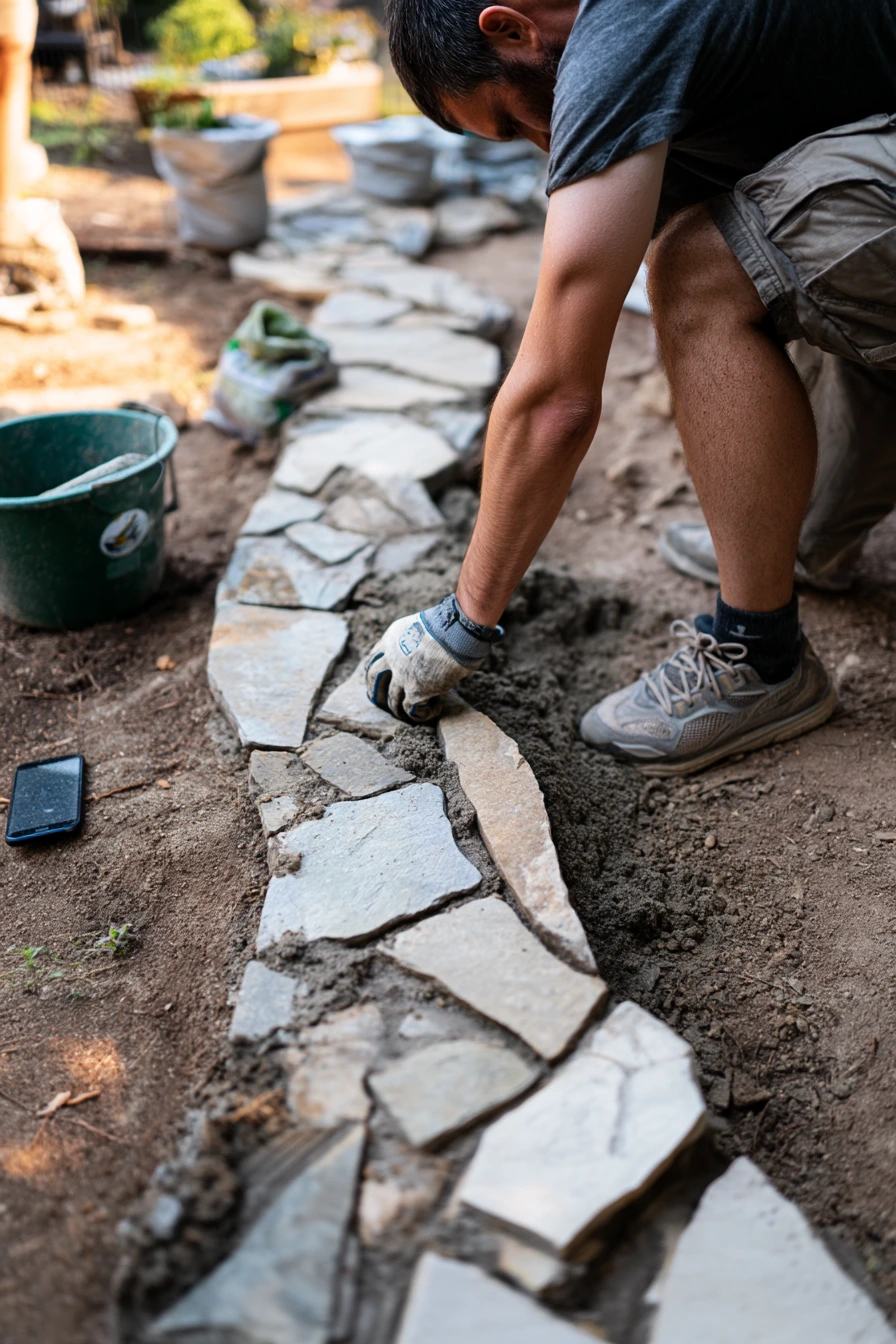 9. Budget-Friendly Flagstone Patio DIY Moment
