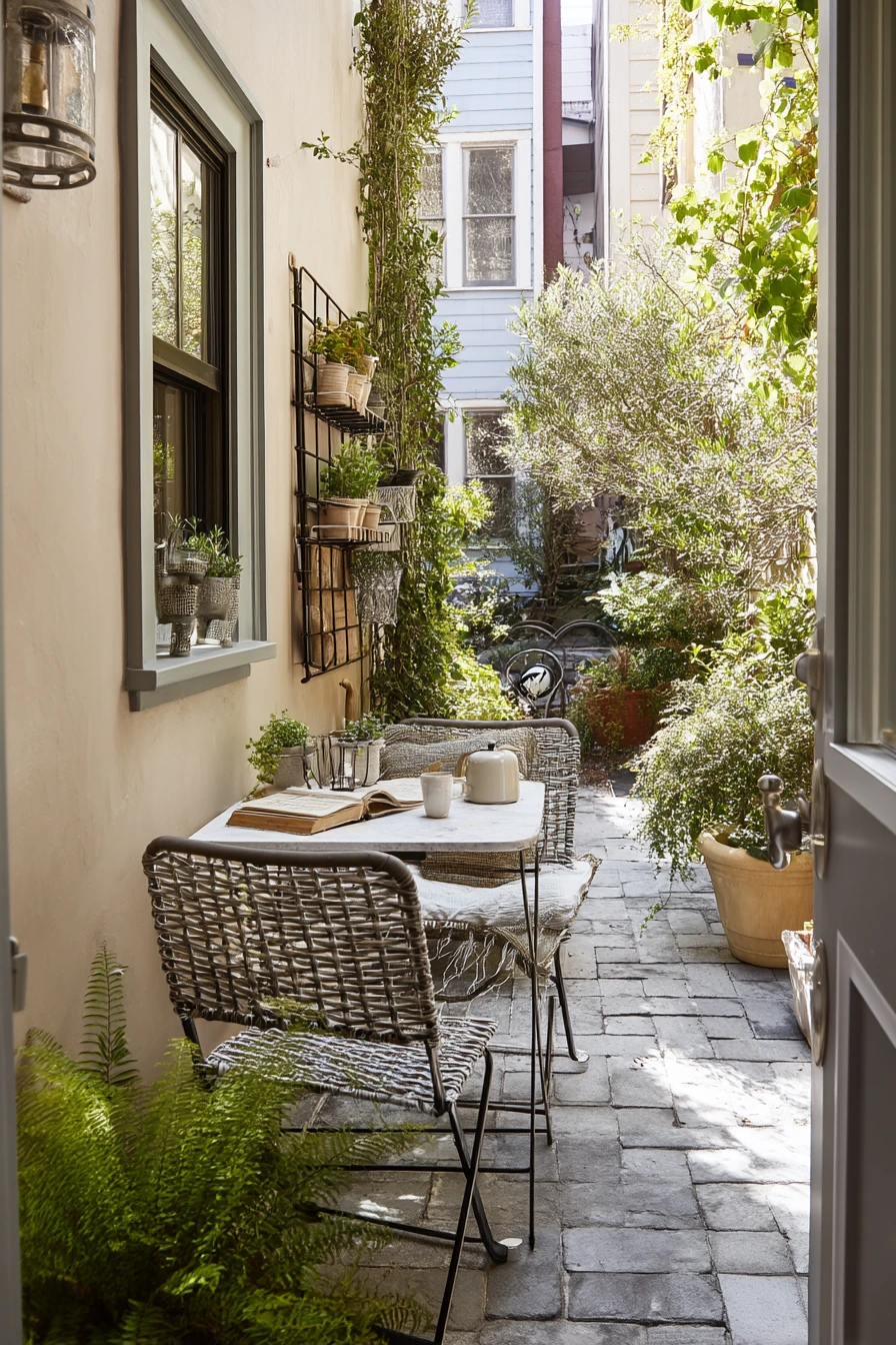 2. Small Urban Flagstone Patio Retreat