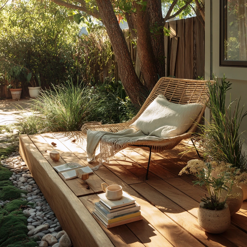 Quiet Zen Deck for a Book-Lover