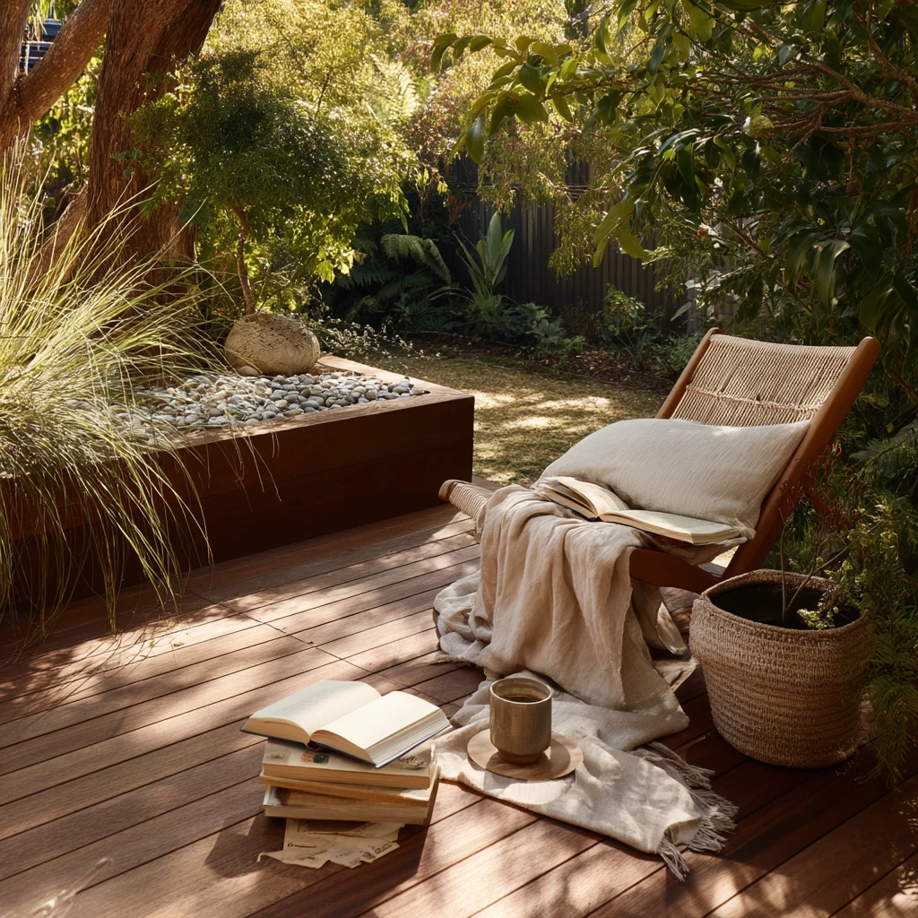 Quiet Zen Deck for a Book-Lover