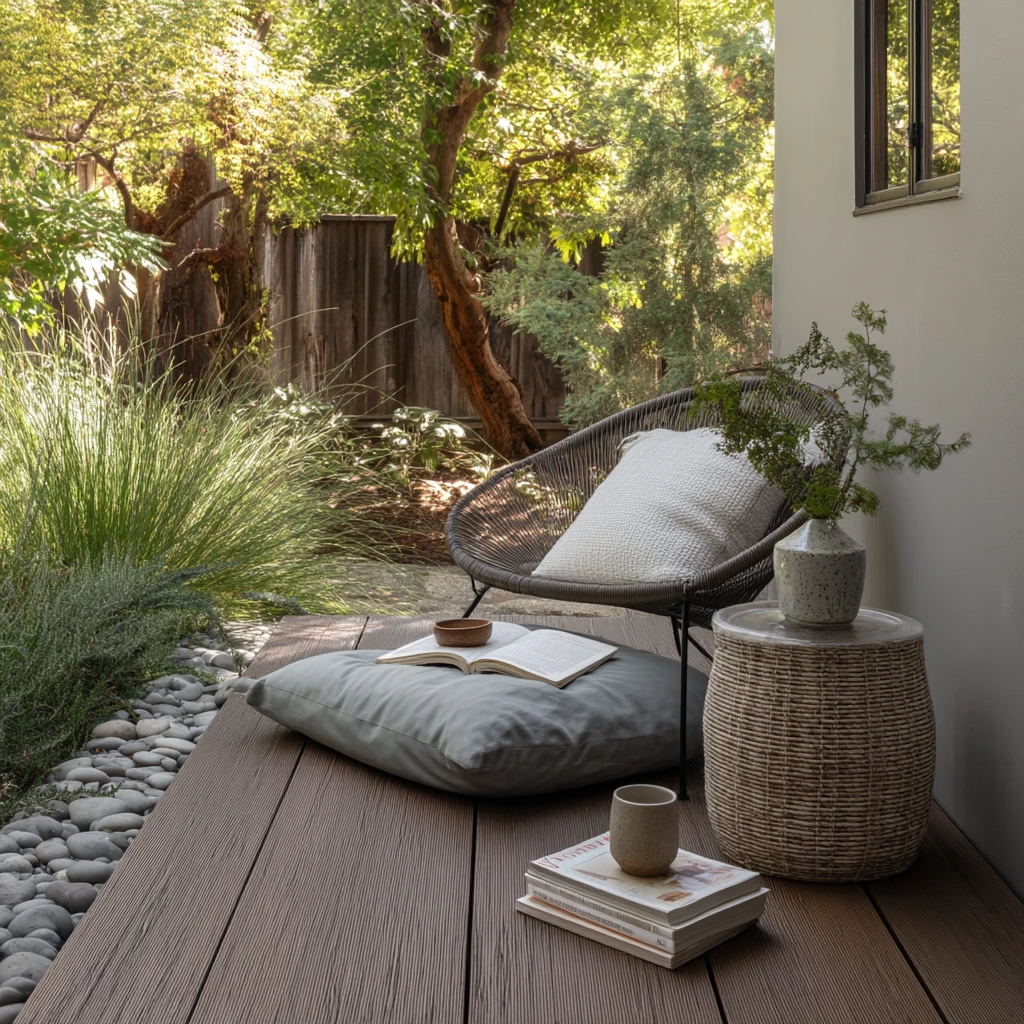 Quiet Zen Deck for a Book-Lover