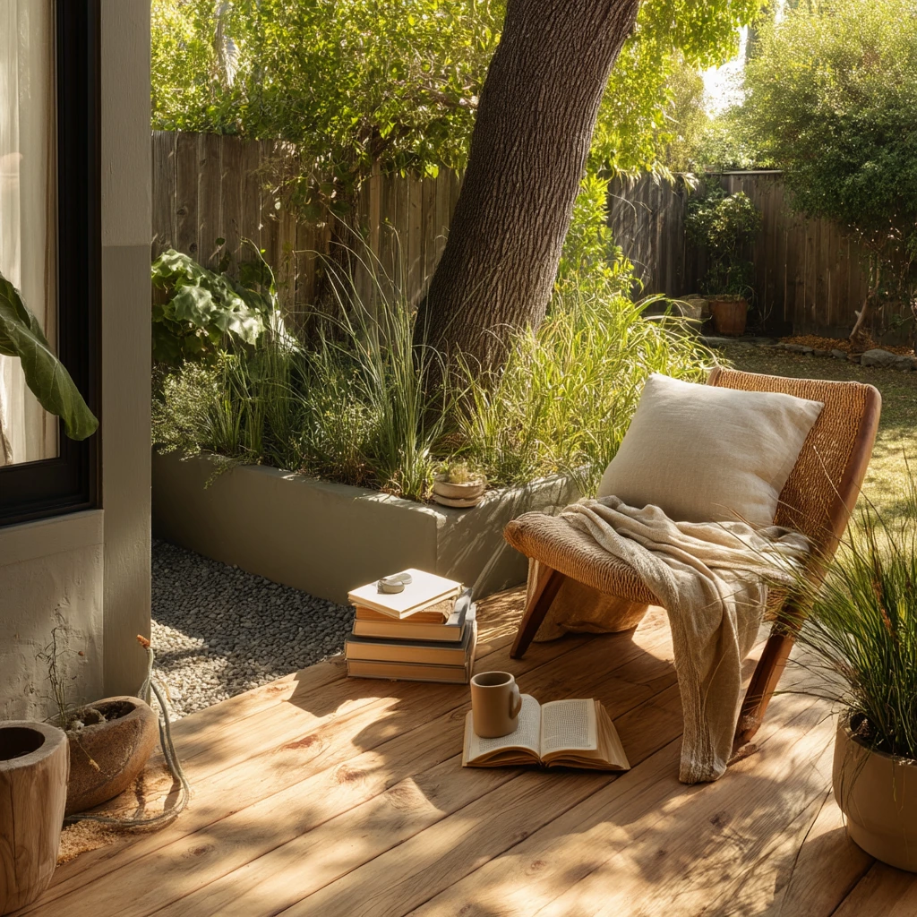 Quiet Zen Deck for a Book-Lover
