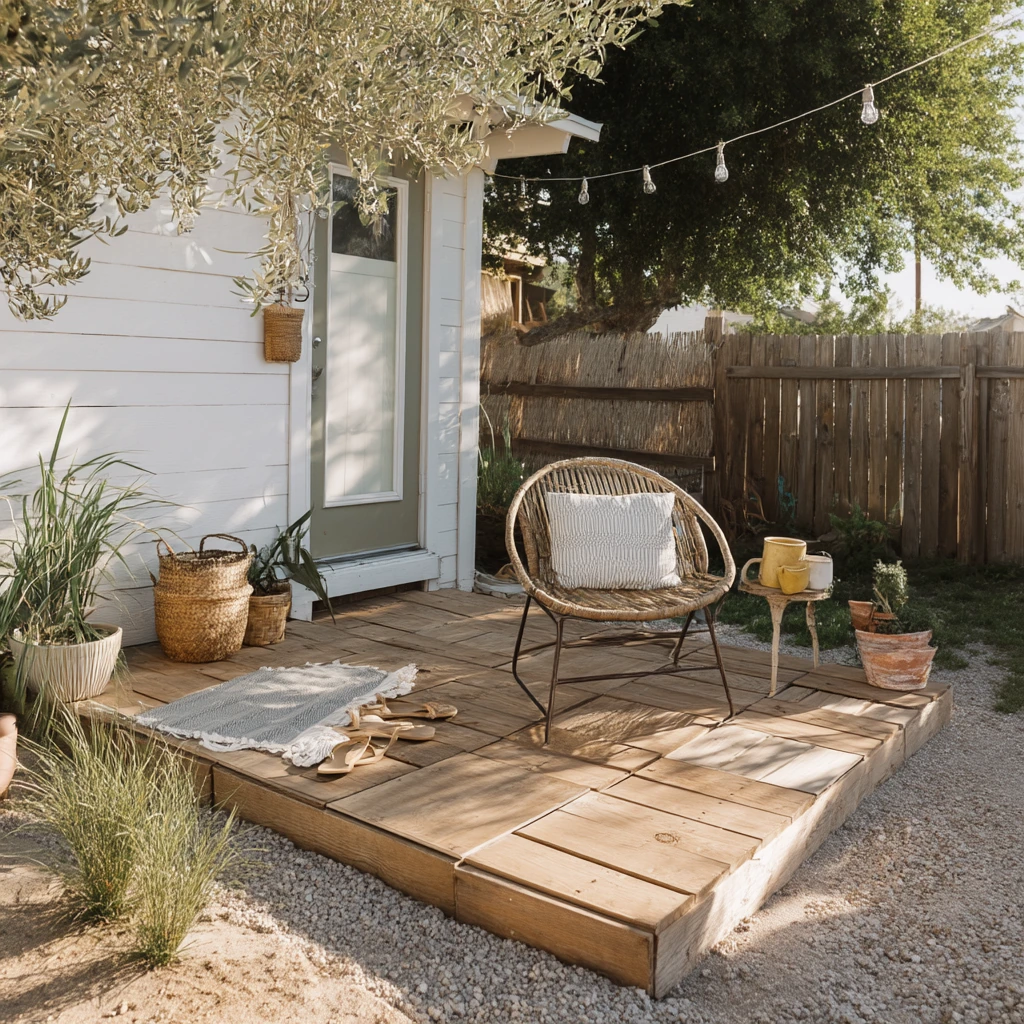 Renter-Friendly Floating Platform Patio