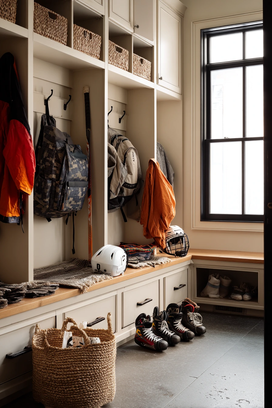 Mudroom Catch-All Storage Wall