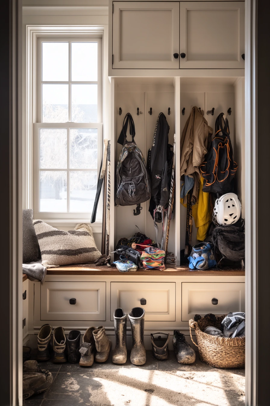 Mudroom Catch-All Storage Wall