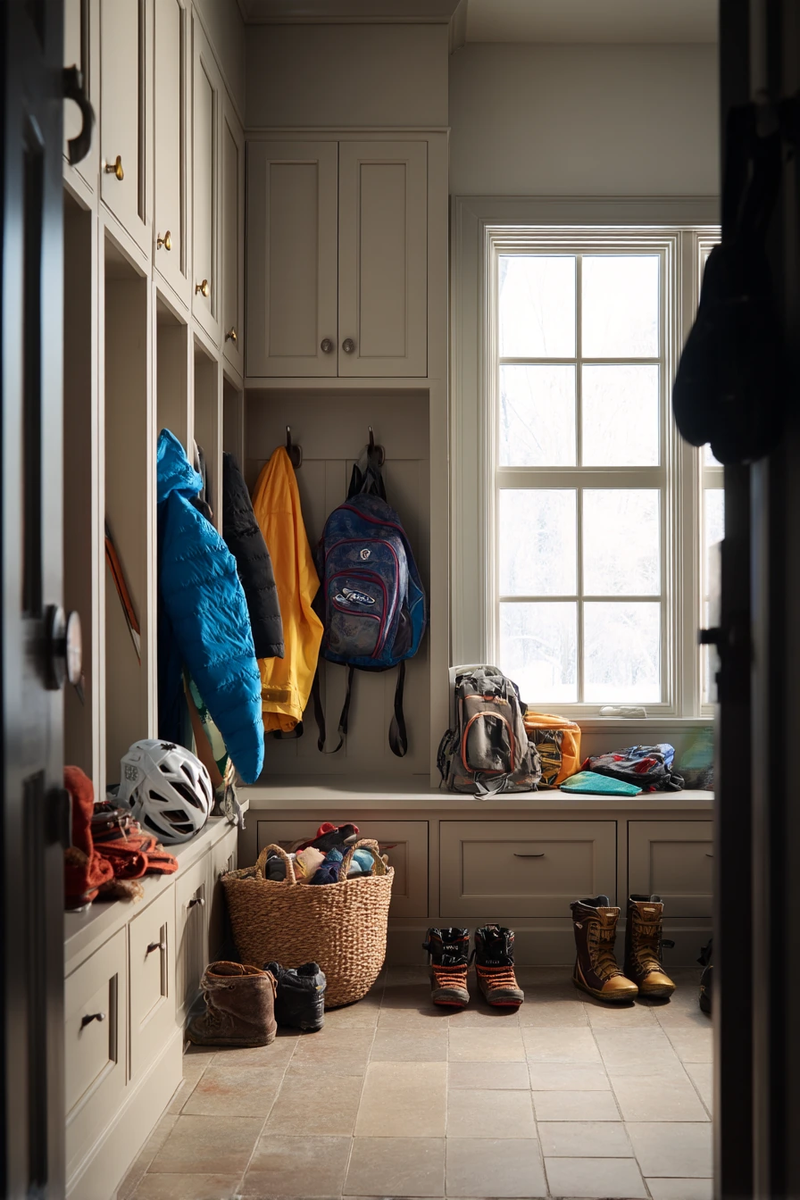 Mudroom Catch-All Storage Wall