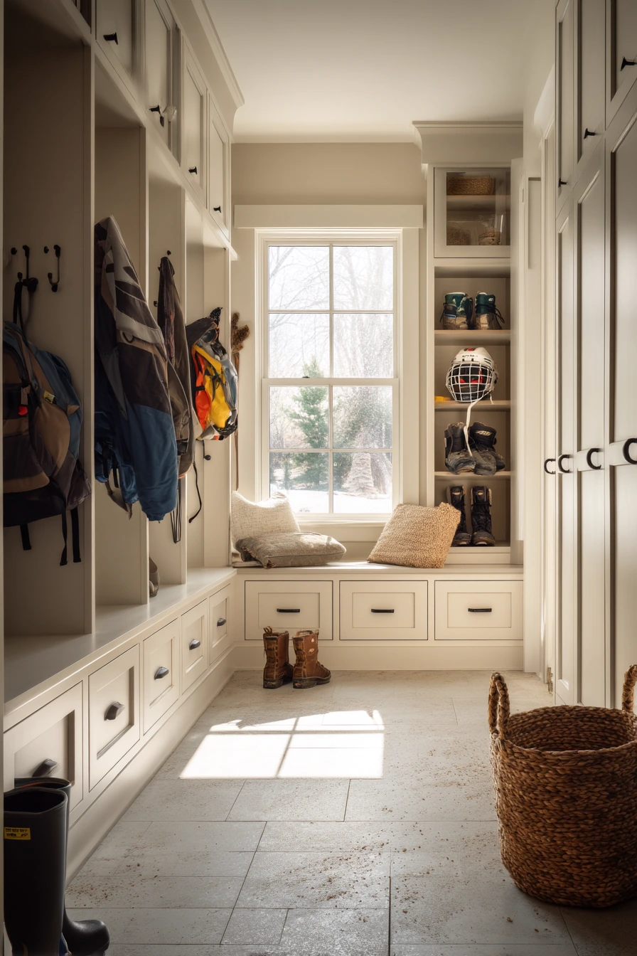 Mudroom Catch-All Storage Wall
