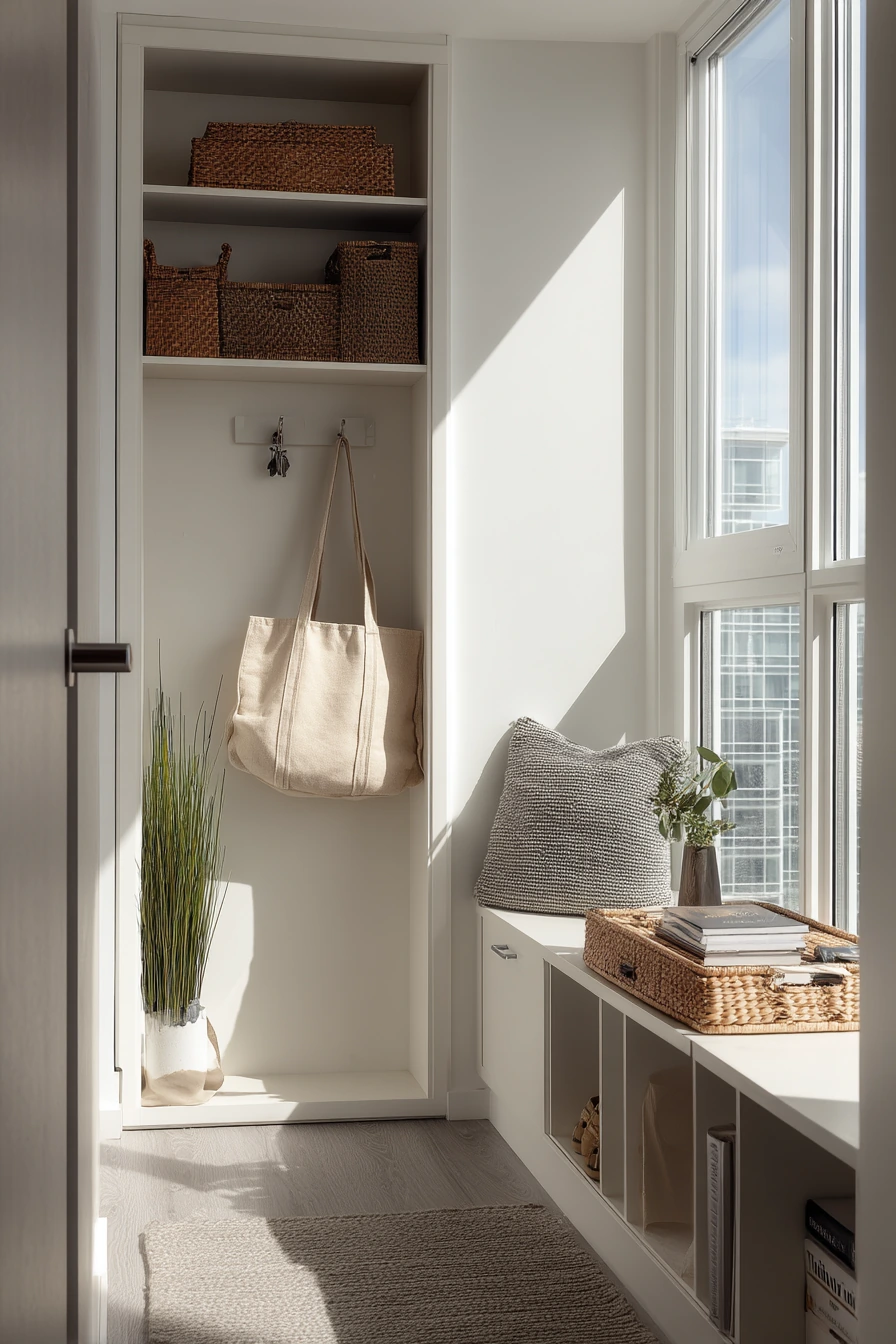 Small Condo Entry Storage