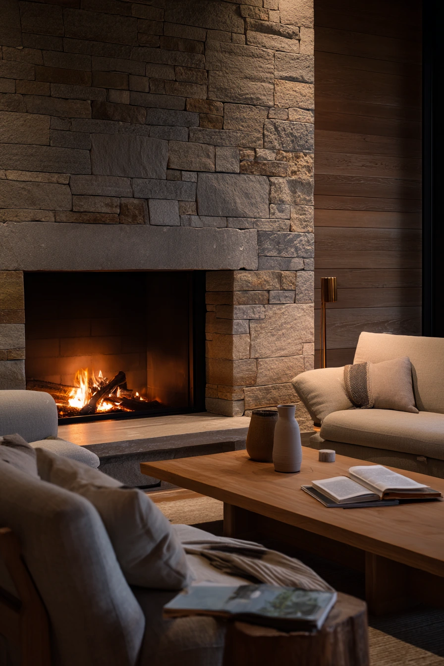 Modern Organic Evening Hearth