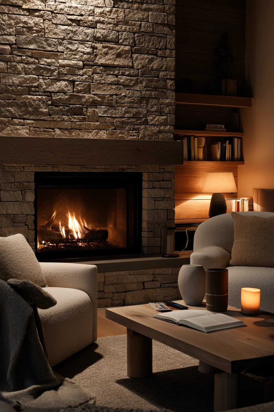 Modern Organic Evening Hearth