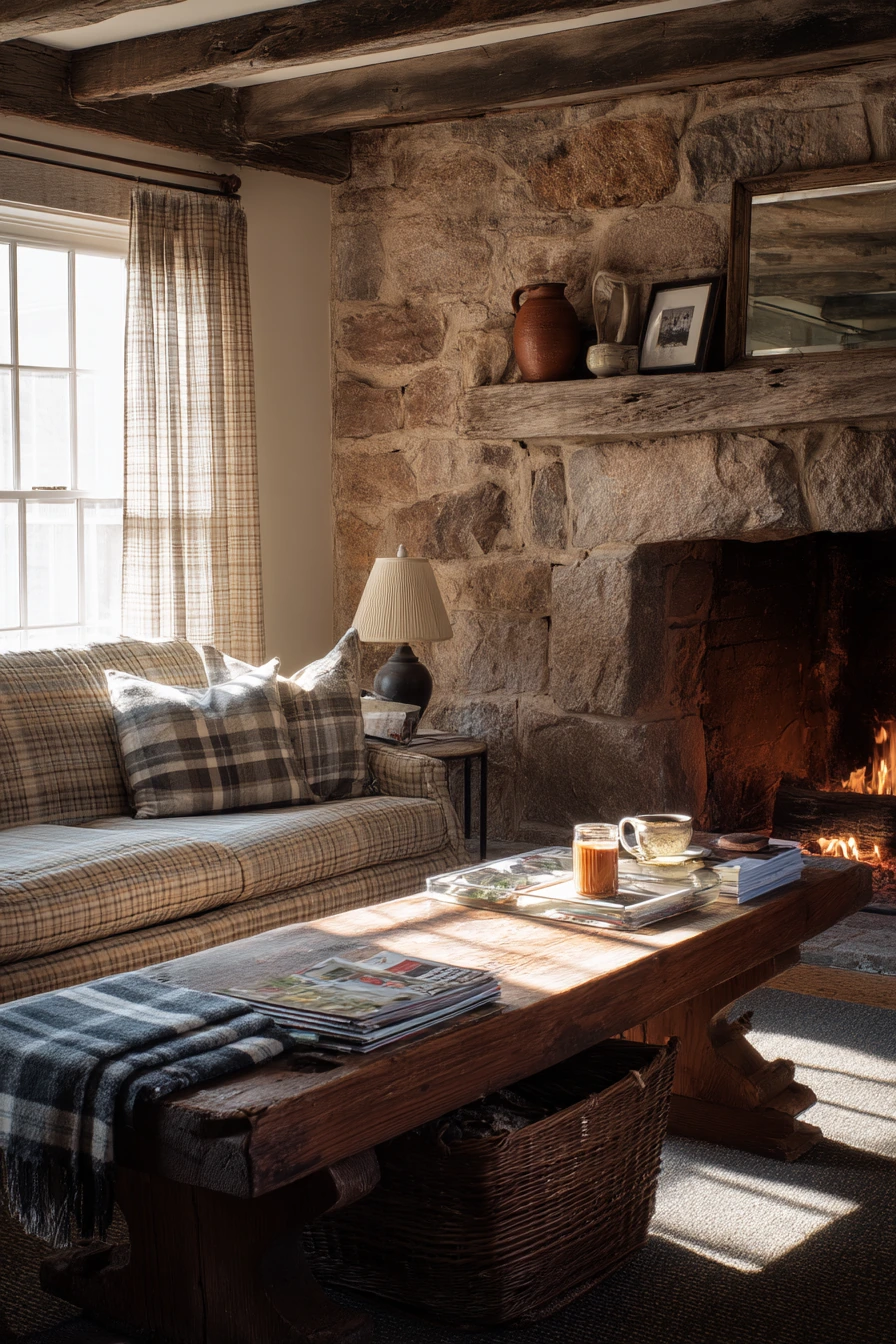 Farmhouse Fireplace with Everyday Decor