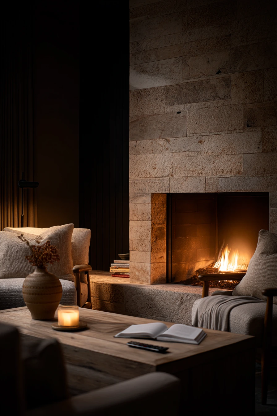 Modern Organic Evening Hearth