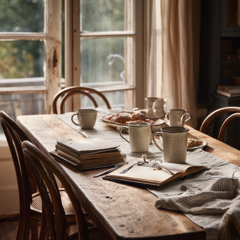Morning Coffee Corner in a Country Dining Space