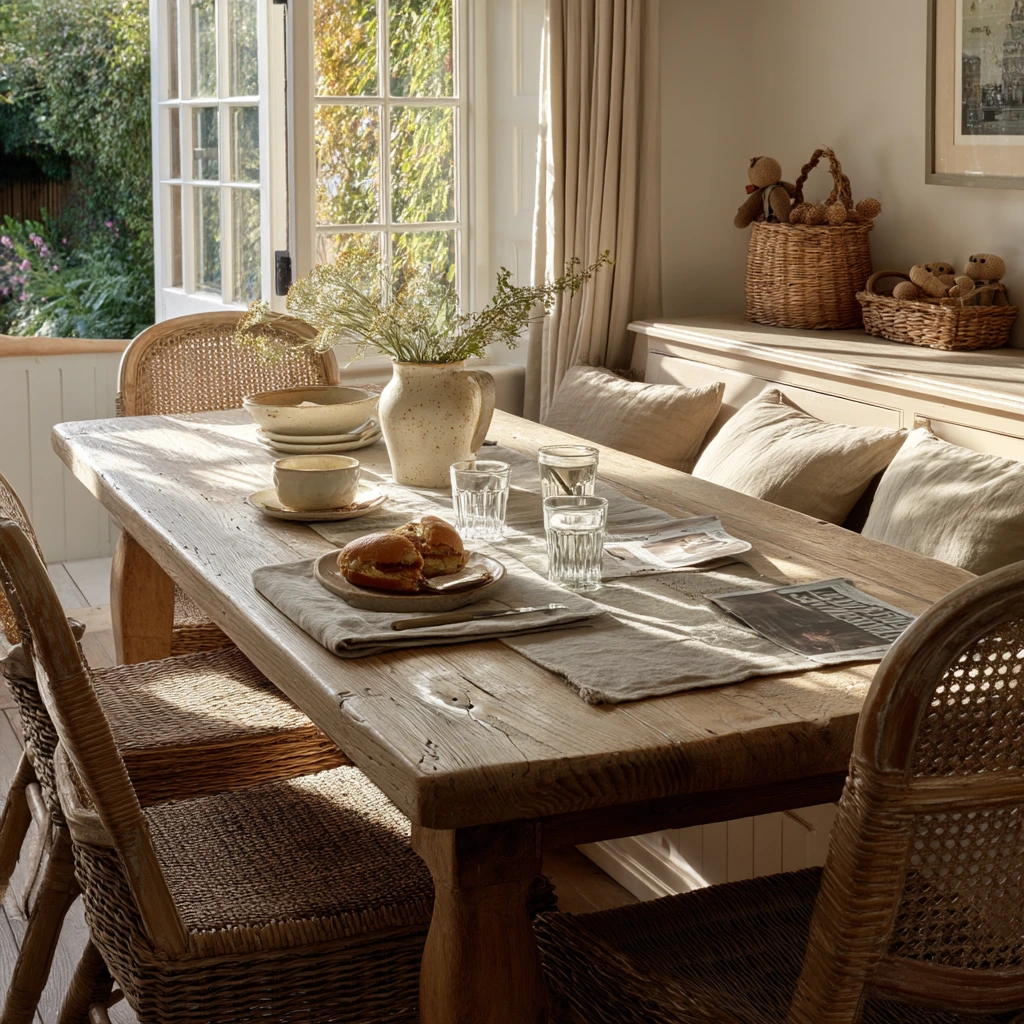 Sunlit Family Dining Room with Everyday Patina