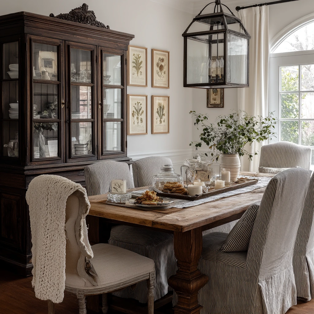 Grandmother-Style Dining Room with Heirloom Charm