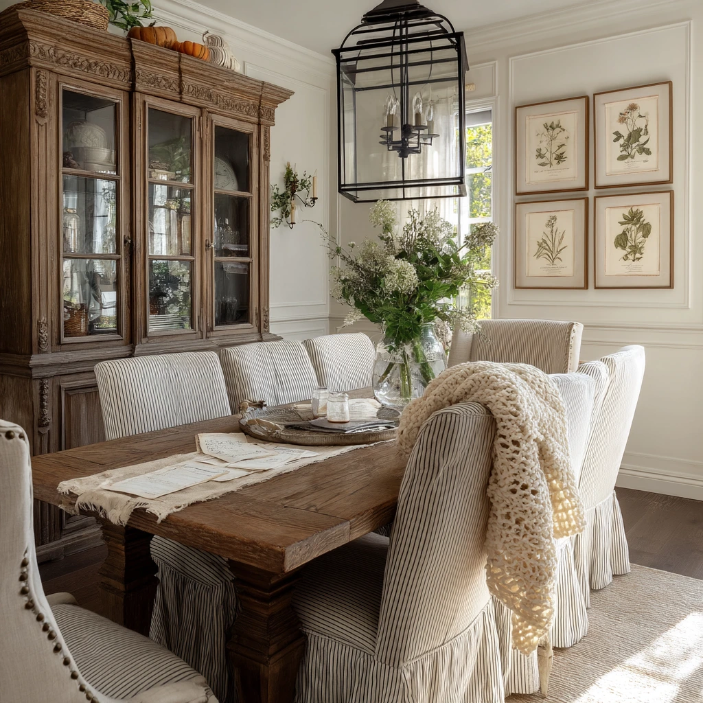 Grandmother-Style Dining Room with Heirloom Charm