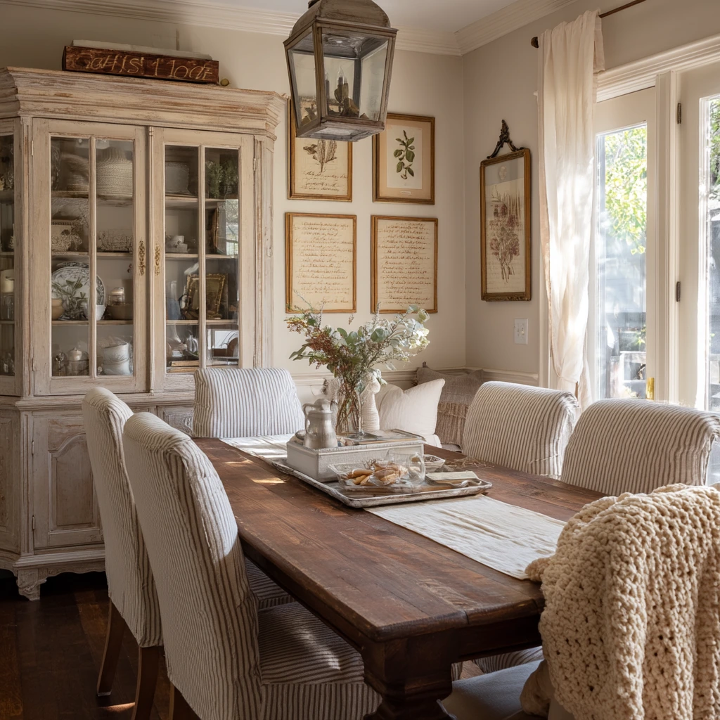 Grandmother-Style Dining Room with Heirloom Charm