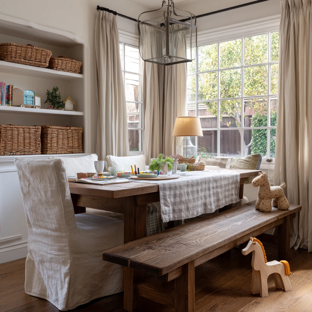 Kid-Friendly Country Dining Room for Busy Evenings