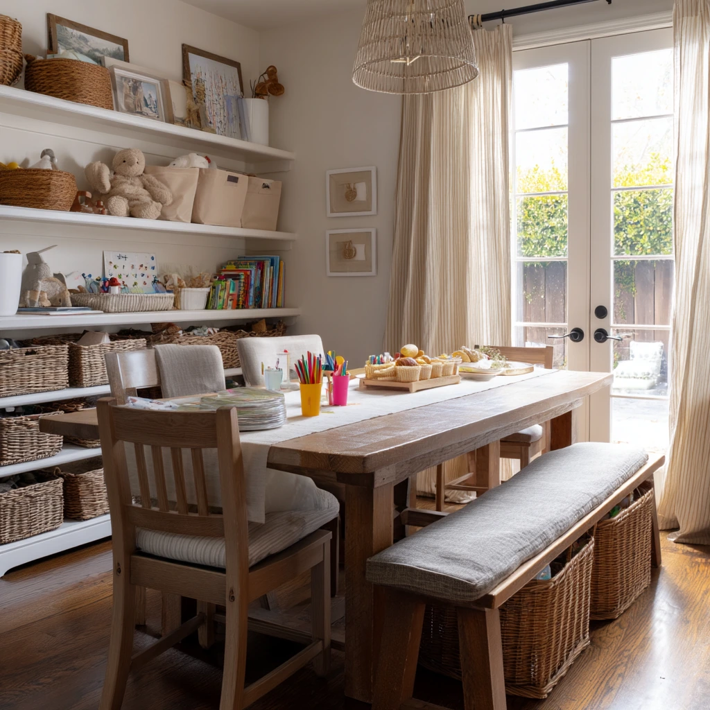 Kid-Friendly Country Dining Room for Busy Evenings