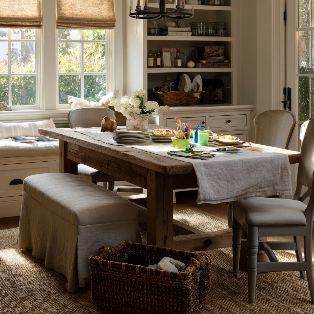 Kid-Friendly Country Dining Room for Busy Evenings