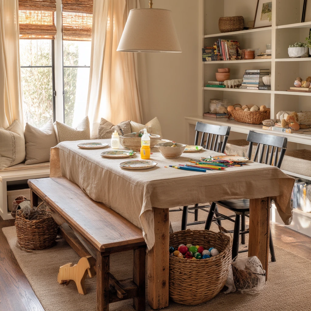 Kid-Friendly Country Dining Room for Busy Evenings