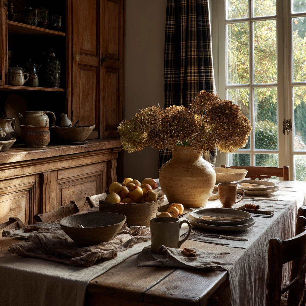 Seasonal Harvest Dining Room with Rustic Layers
