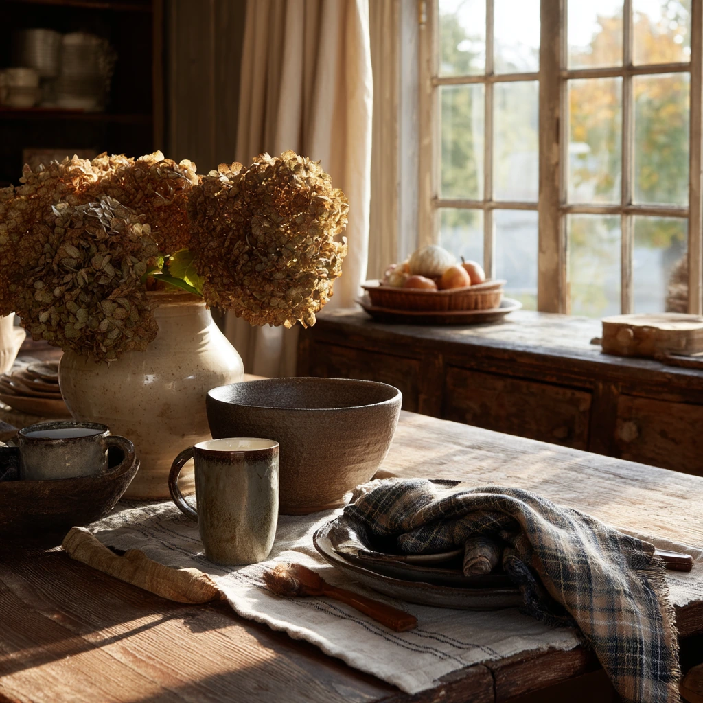 Seasonal Harvest Dining Room with Rustic Layers