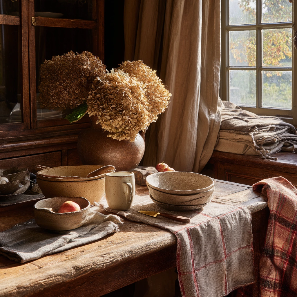 Seasonal Harvest Dining Room with Rustic Layers