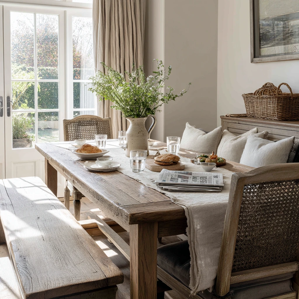 Sunlit Family Dining Room with Everyday Patina