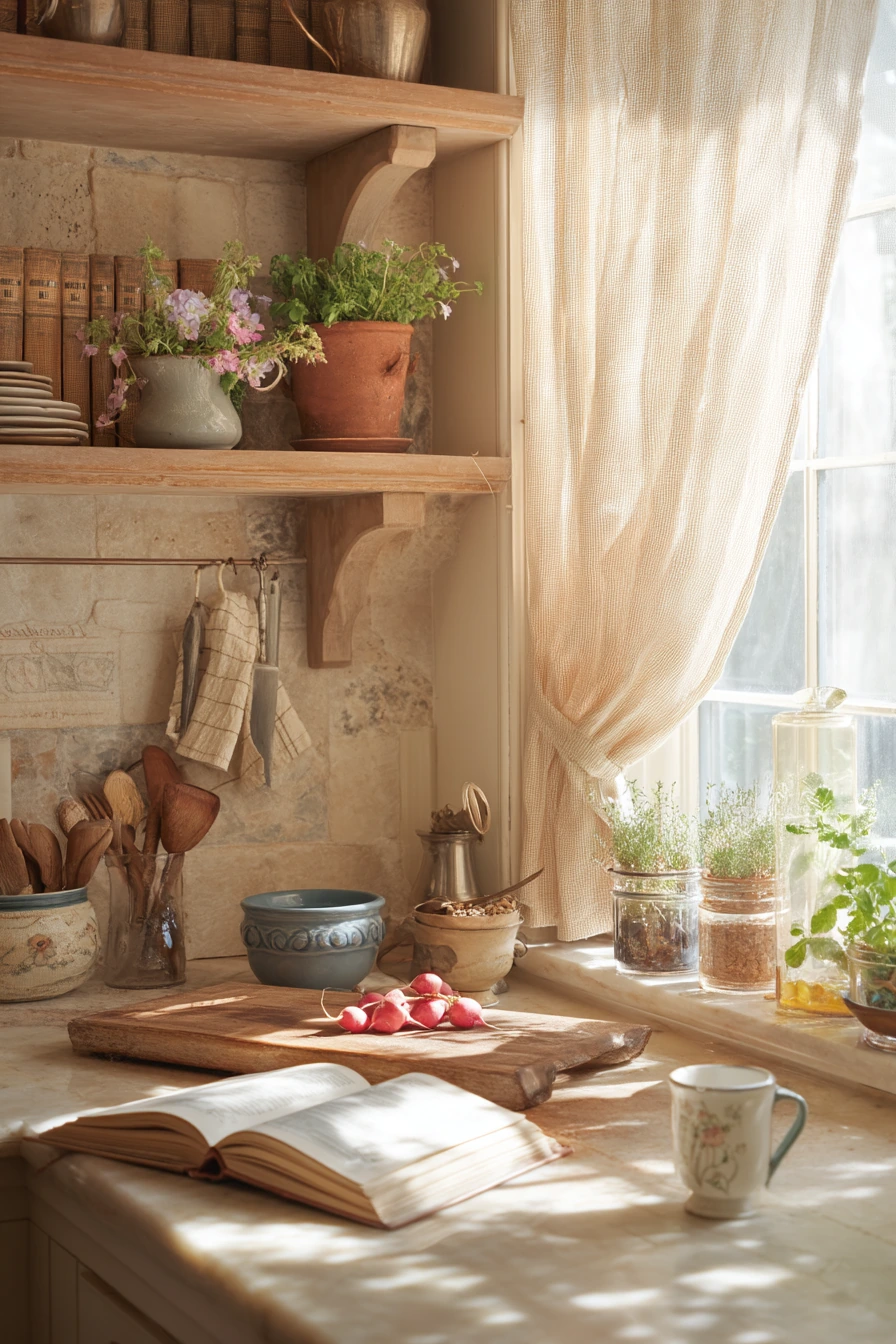 Seasonal Herbs and Market Flowers