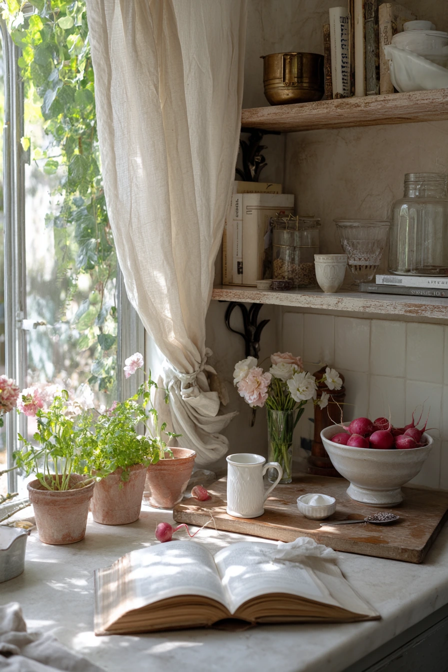 Seasonal Herbs and Market Flowers