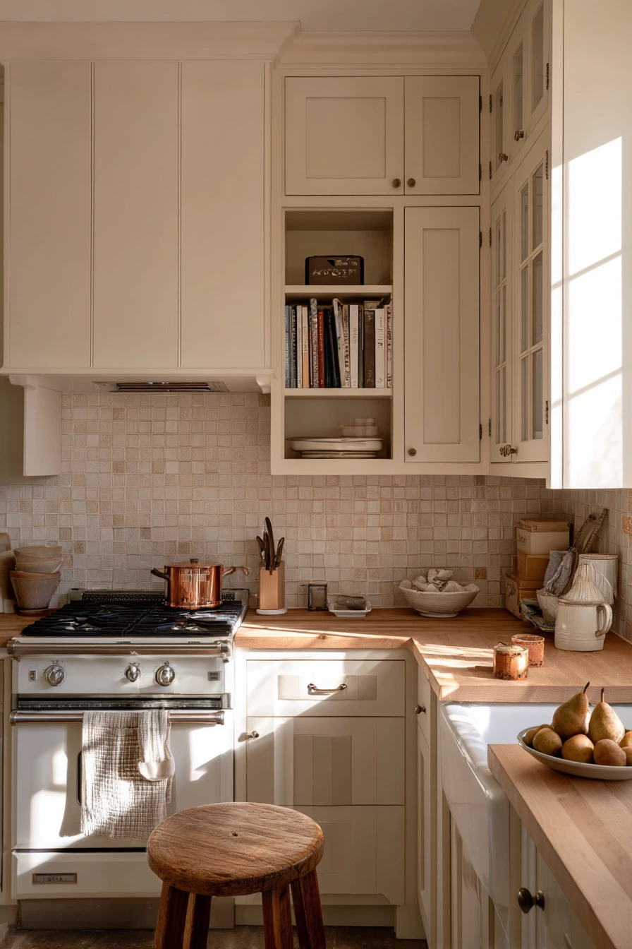 Small Cottage Kitchen with Quiet Storage