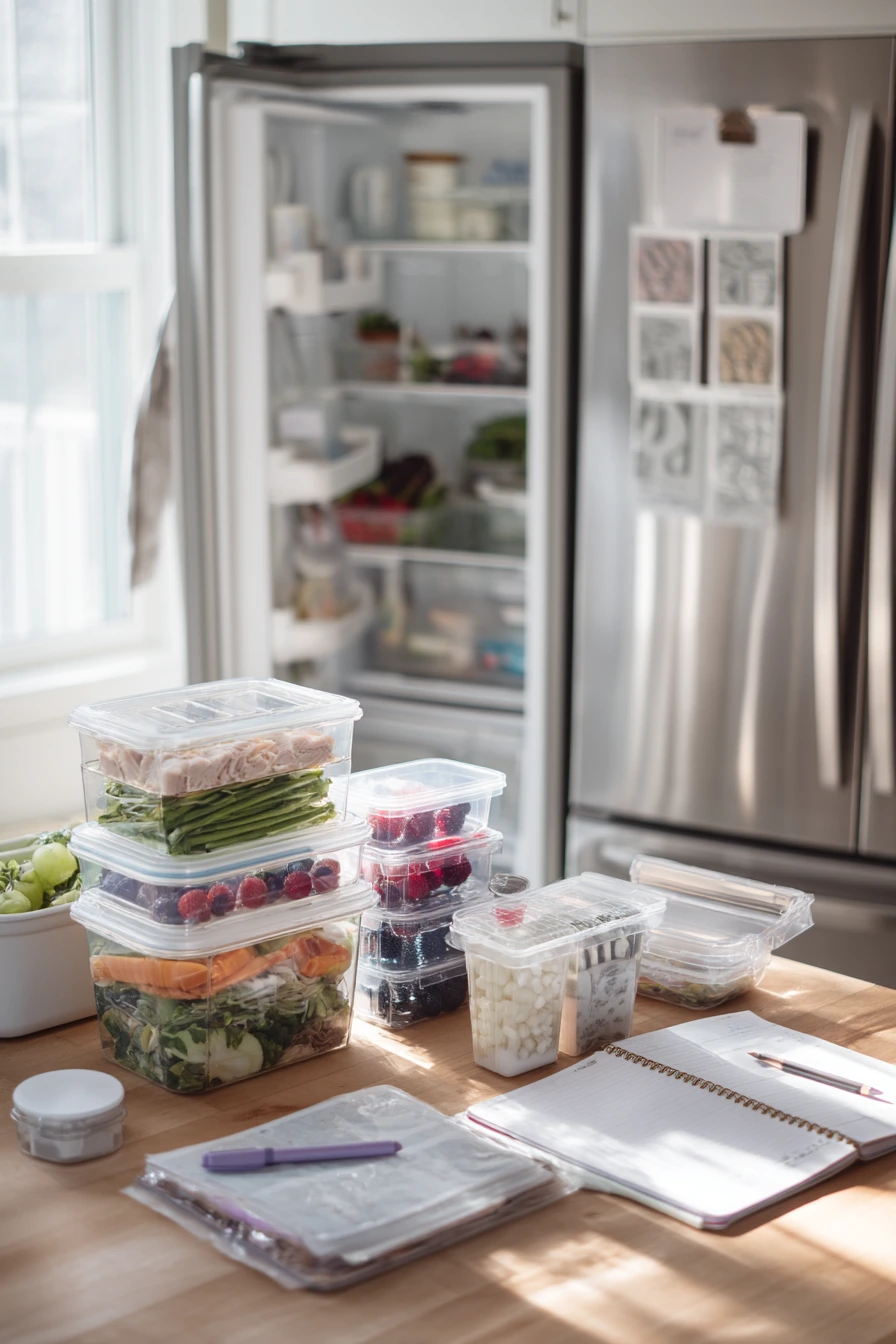Minimal Meal Prep Fridge for a Fitness Routine
