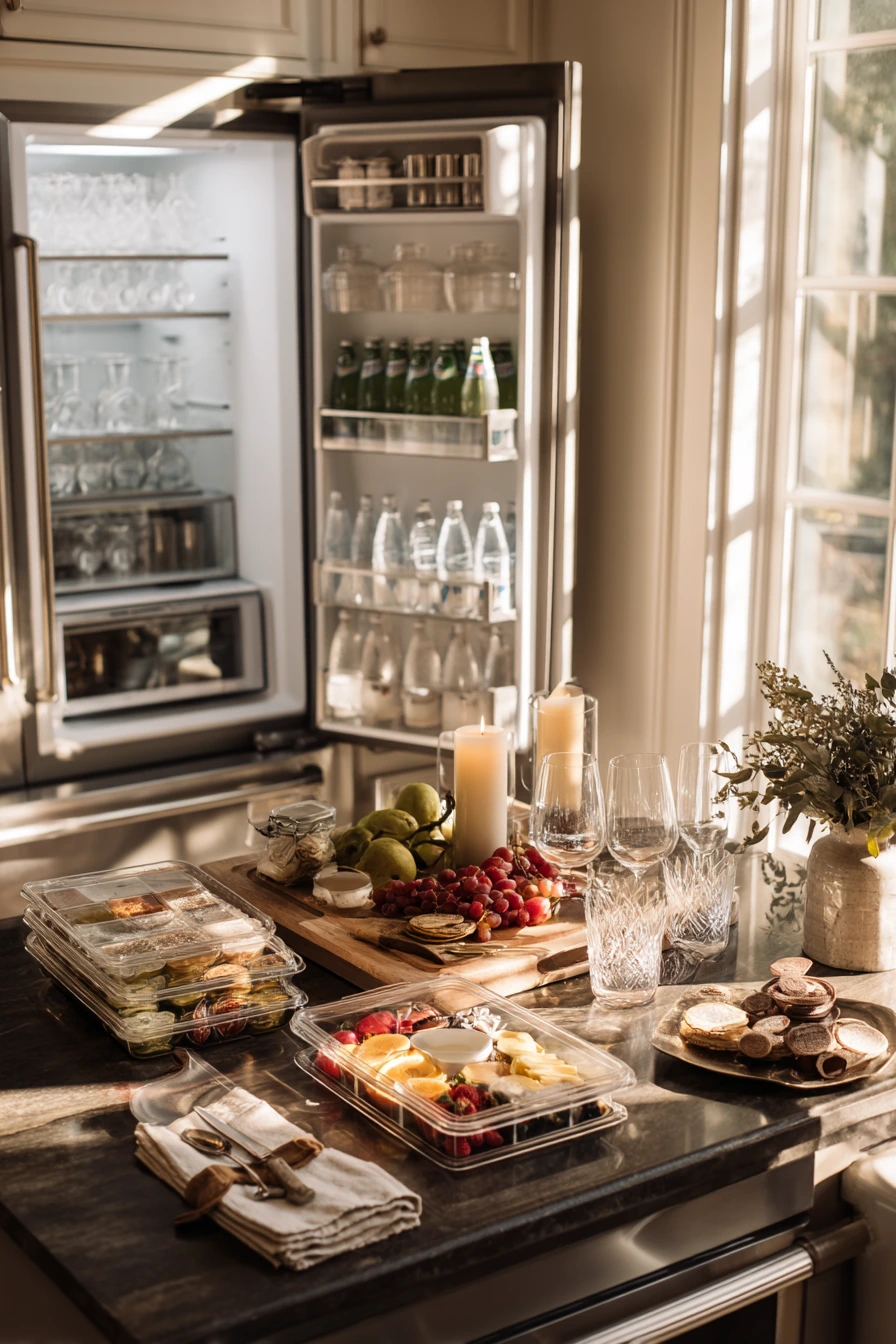 Hosting-Ready Fridge Before Guests Arrive