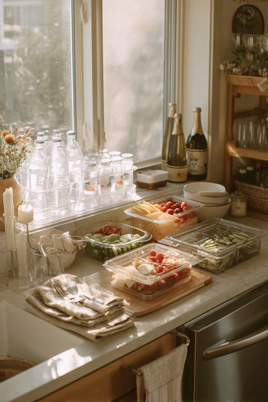 Hosting-Ready Fridge Before Guests Arrive