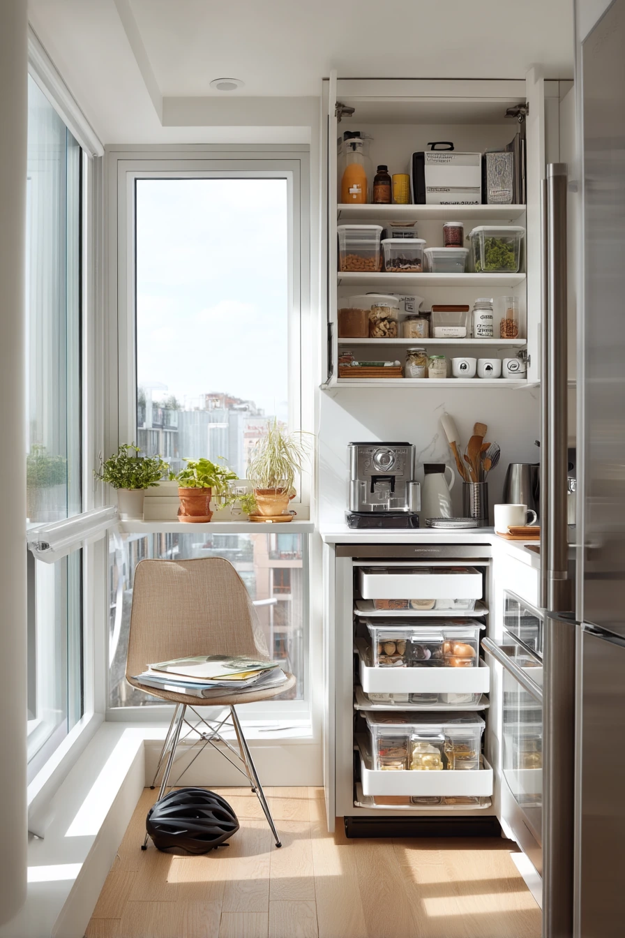 Small Apartment Fridge Organization