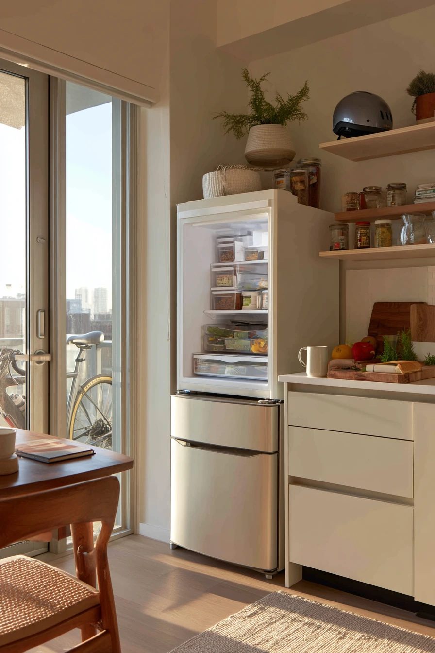 Small Apartment Fridge Organization