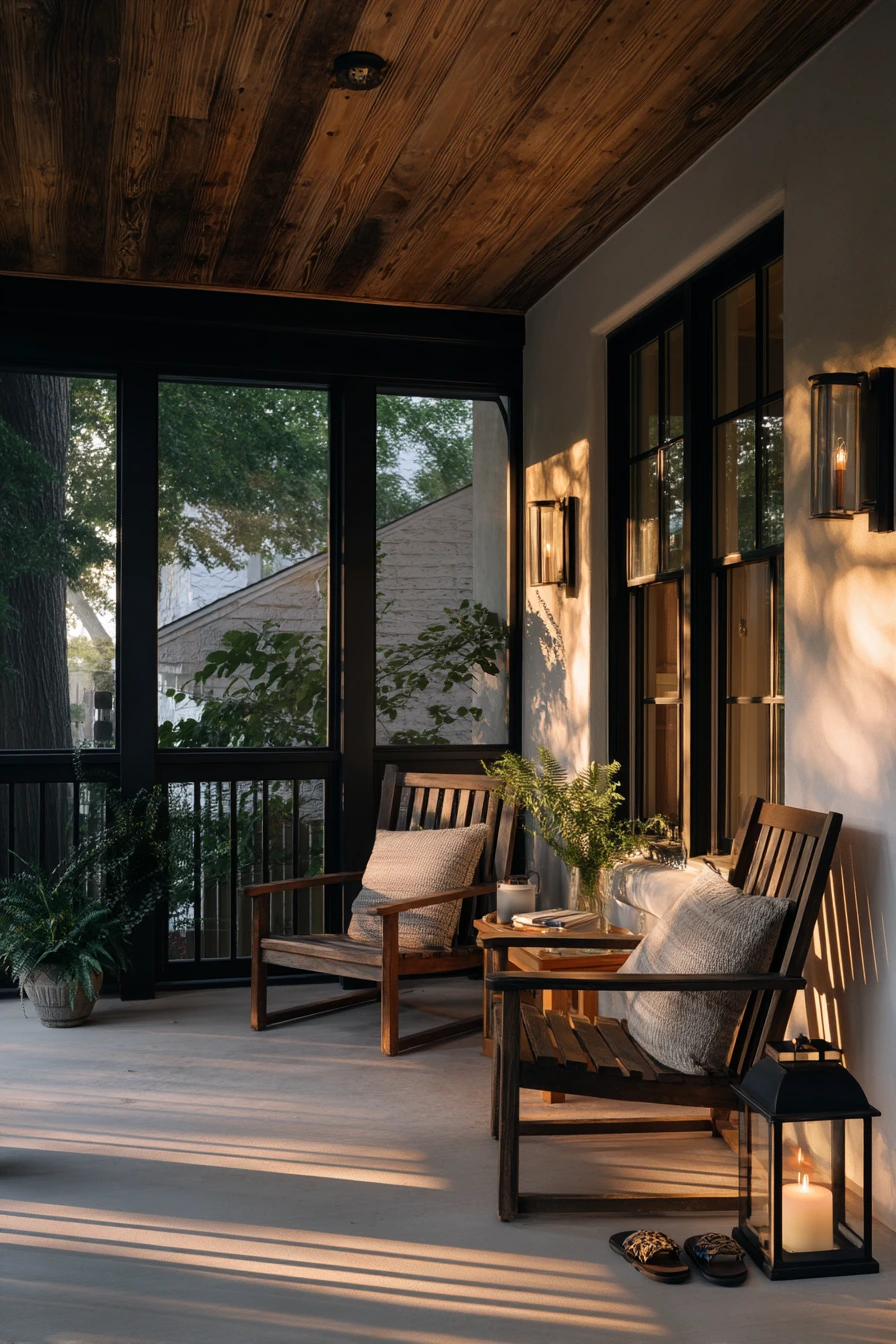 Porch Roof Idea with Screened Comfort