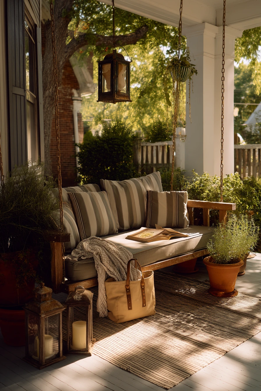 Renter-Friendly Porch Swing Setup