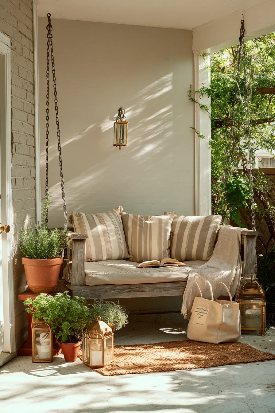 Renter-Friendly Porch Swing Setup