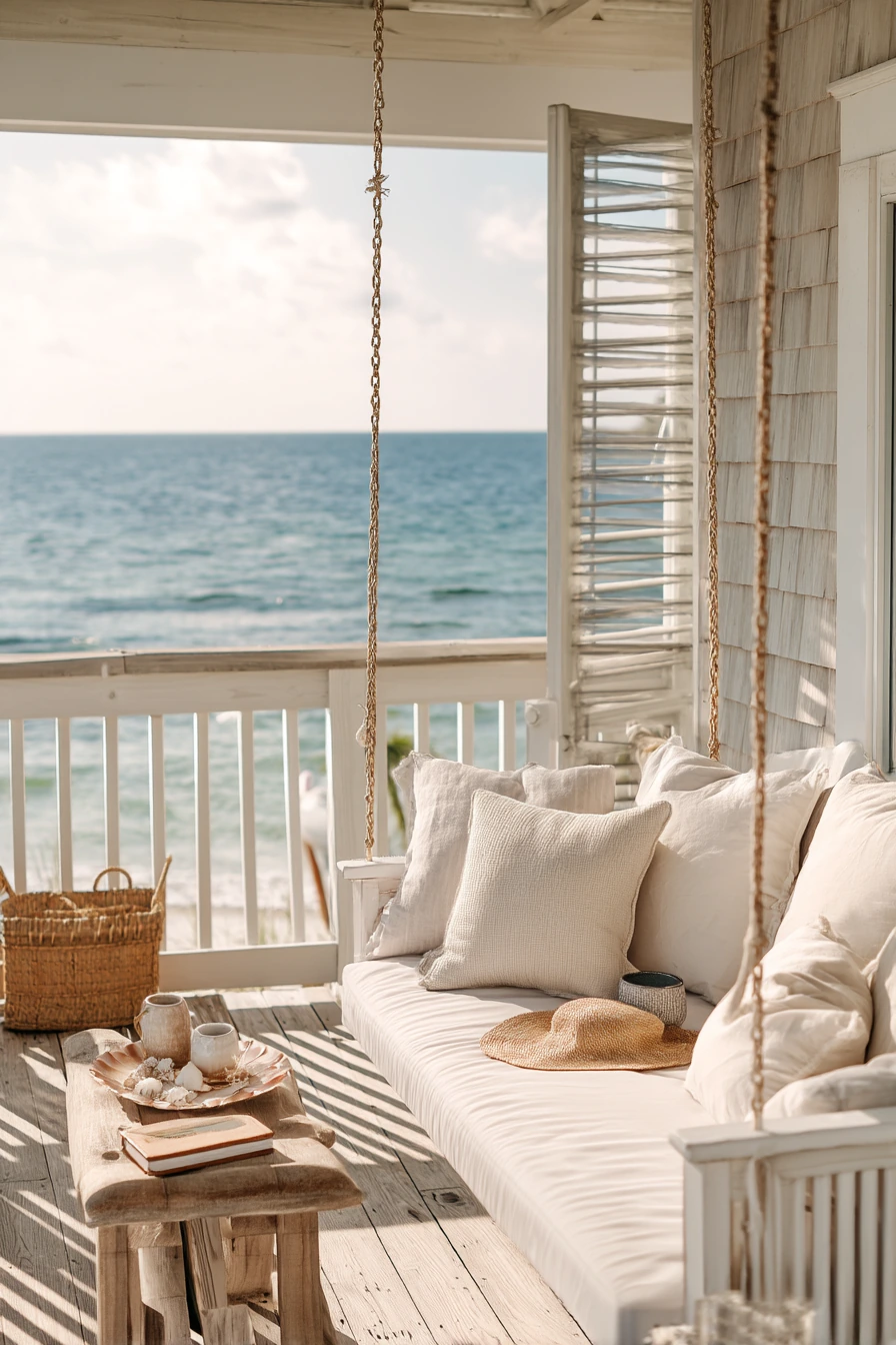 Coastal Porch Swing with Salt Air Ease