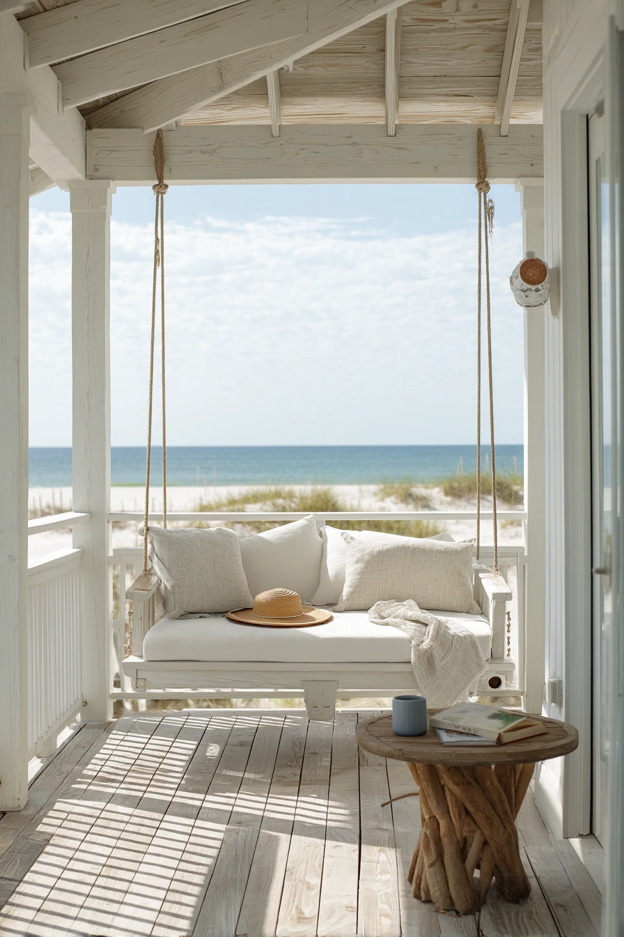 Coastal Porch Swing with Salt Air Ease