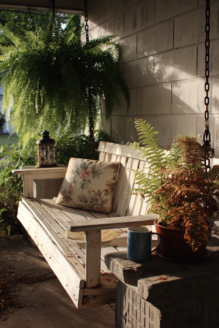 Budget Porch Swing with Thrifted Charm