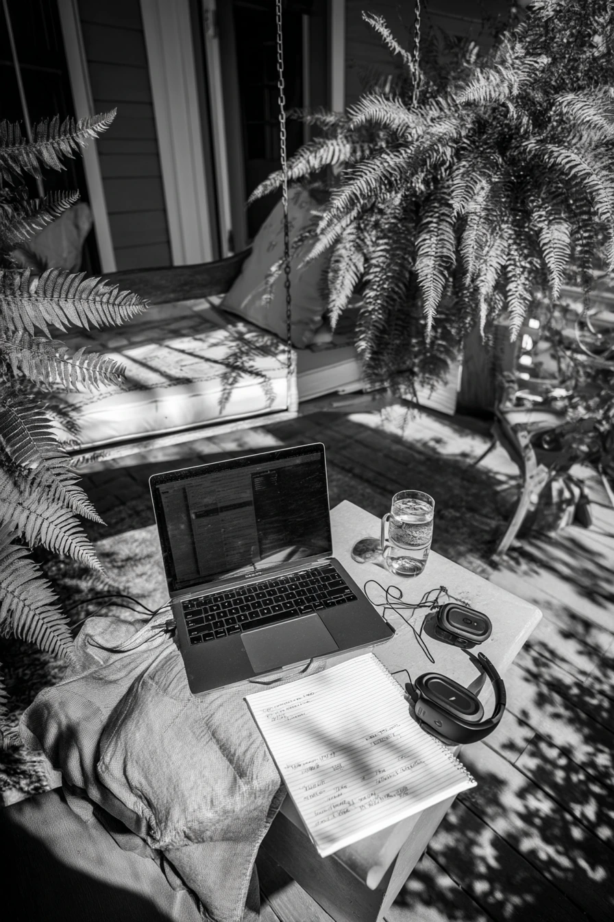 Front Porch Swing for Quiet Work Breaks