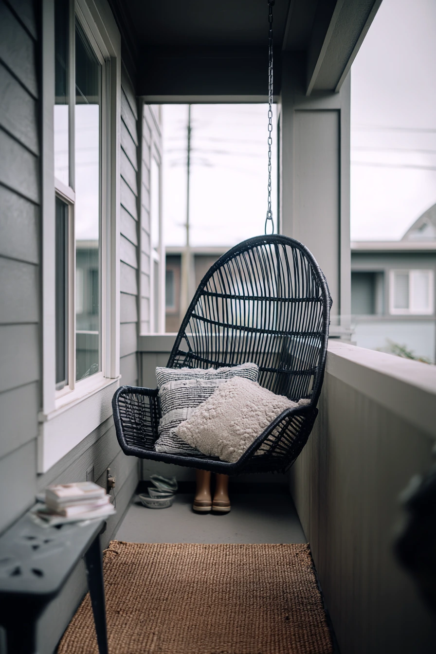 Small Porch Swing for a Narrow Entry